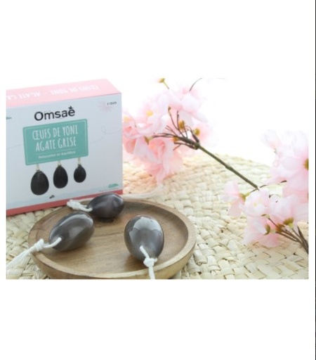 [3660341704189] Coffret Oeufs De Yoni En Agate Grise