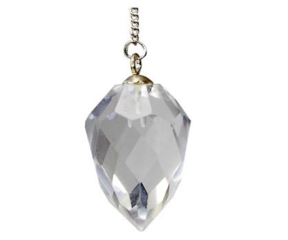 [3660341232576] Pendule à goutte à facettes cristal de roche